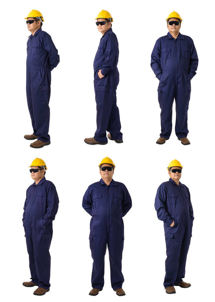 collection set of Full body portrait of a worker in Mechanic Jum - Photo, Image