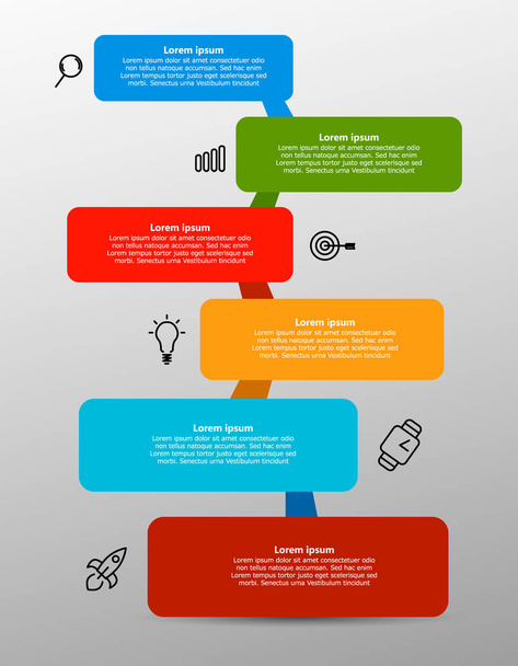 Vector Business Infographic template met plaats voor uw tekst - Vector, afbeelding