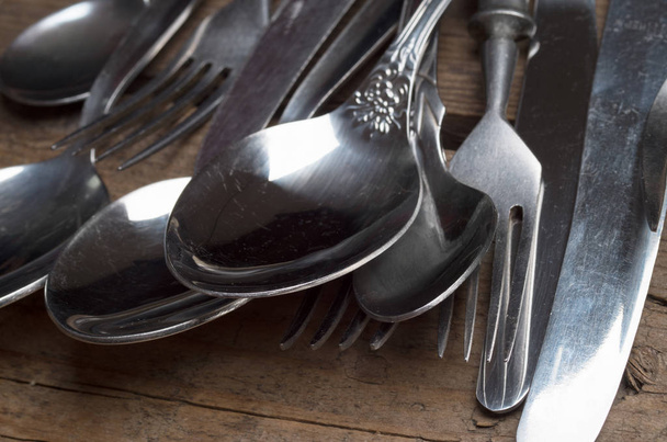 vintage used cutlery  - Photo, Image
