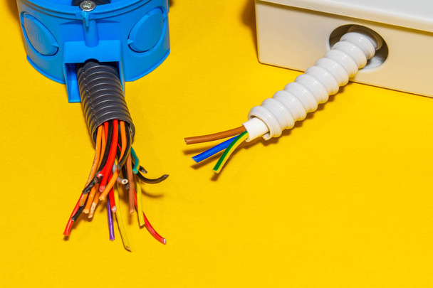 Spare parts and wires for replacement or repair of electrical equipment - Photo, Image