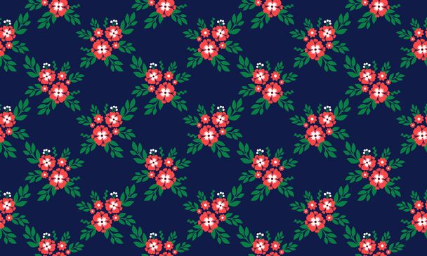 Απρόσκοπτη floral μοτίβο φόντο για τα Χριστούγεννα, με φύλλα και floral σχέδιο. - Διάνυσμα, εικόνα