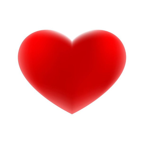 Ícone de coração vermelho em um fundo branco
. - Vetor, Imagem