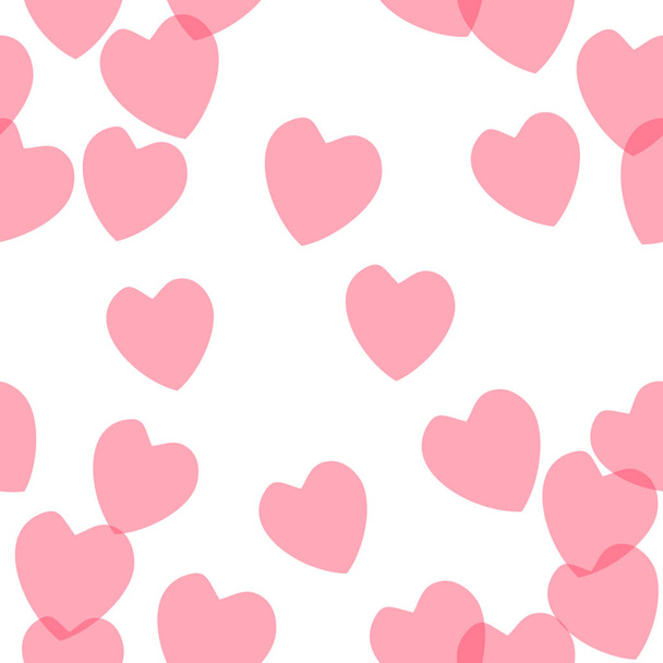 nahtloses rosa Muster mit Herzen - Foto, Bild