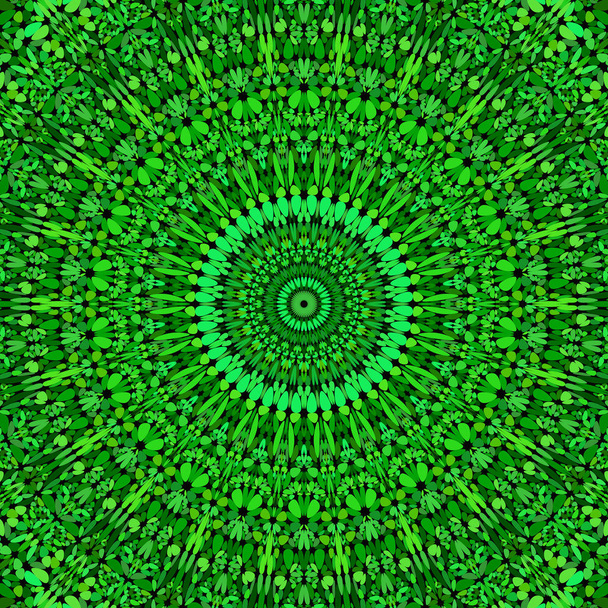 Zelená květinová kaleidoskop mandala vzor tapety design - Vektor, obrázek