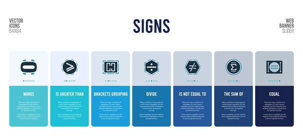 conception de bannière web avec des éléments de concept de signes
. - Vecteur, image
