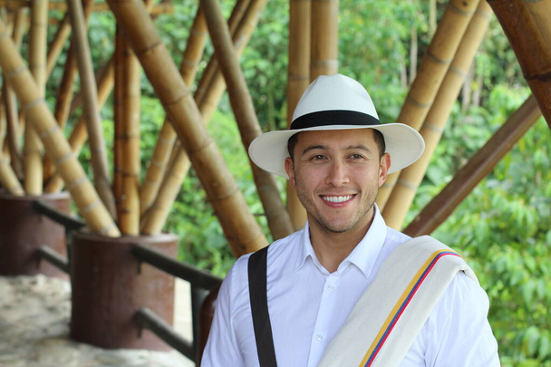 South American farmer with traditional outfit - Photo, Image