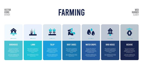 web banner design with farming concept elements. - Vector, Image