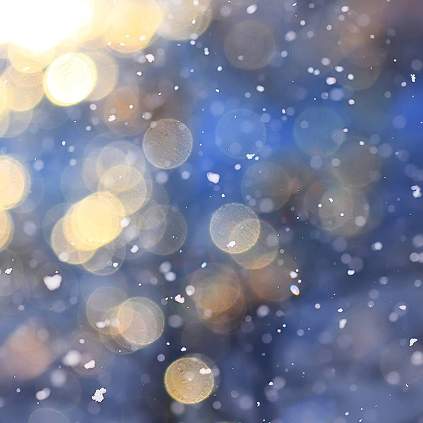 blurred background snow snowflakes texture - Photo, Image