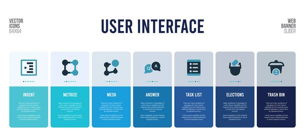 design de banner web com elementos de conceito de interface de usuário
. - Vetor, Imagem