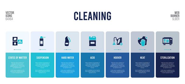 diseño de banner web con elementos de concepto de limpieza
. - Vector, imagen