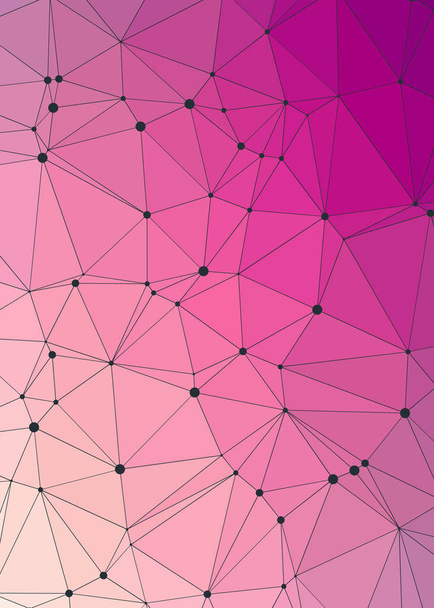 pink gradient geometric polygonal textured background  - Vector, Image