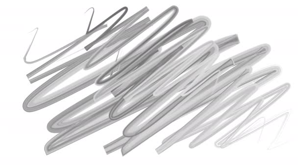 Hand-drawn scribbles transition watercolor paint brush stroke painting background. Animation hand painted brush stroke on white. Grunge water brush strokes animation. Grey and black border design.  - Footage, Video
