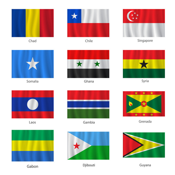 Set of flags - ベクター画像