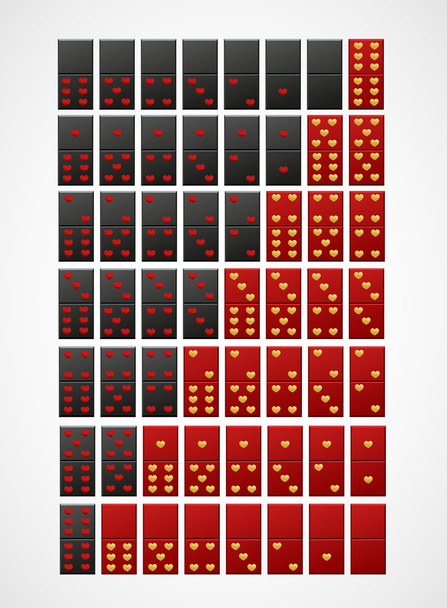 Two sets of dominoes for your design. - Vetor, Imagem