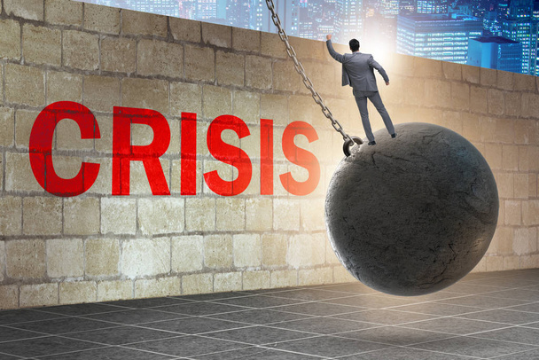 Empresario en concepto de gestión de crisis - Foto, Imagen