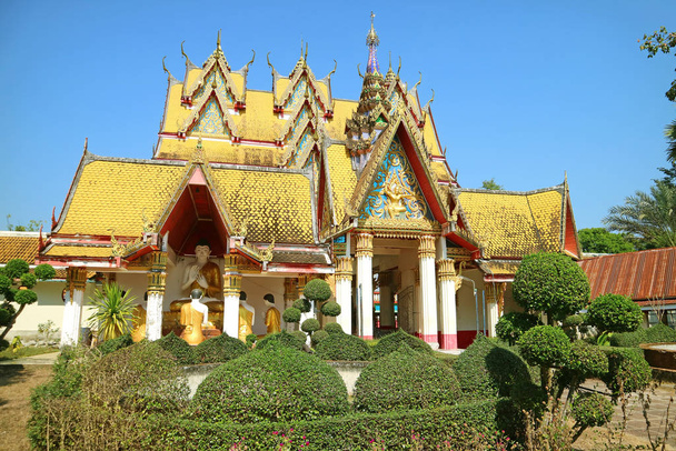 Wat Wang Wiwekaram ou Wat Mon Temple em Sangkhlaburi, Tailândia
 - Foto, Imagem