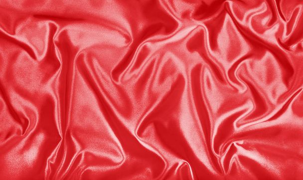 Red satin textile - Photo, Image