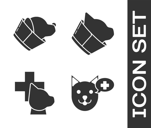 Set Veterinary clinic symbol, Veterinary clinic symbol, Veterinary clinic symbol and Veterinary clinic symbol icon. Vector - Vector, Image