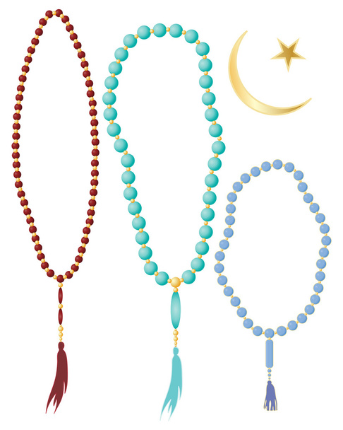 islamic prayer beads - Vector, Image