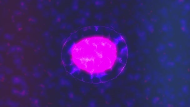 Animation of cell division or cell reproduction - Footage, Video