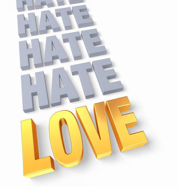 liefde eindigt haat - Foto, afbeelding