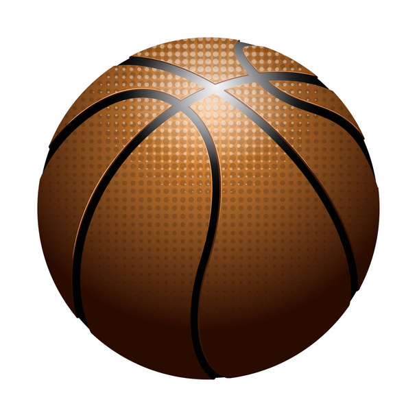 Реалистичный баскетбольный мяч
 - Вектор,изображение