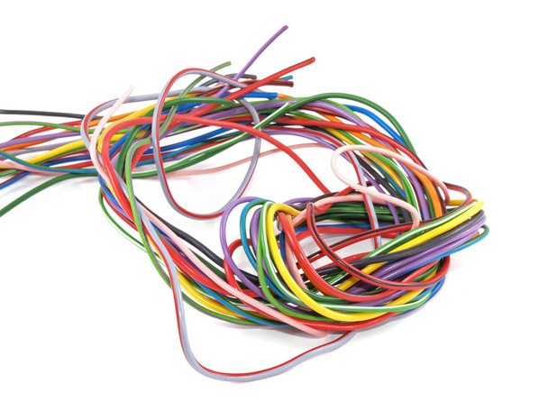 Разноцветный шестиусилительный электрический провод
 - Фото, изображение