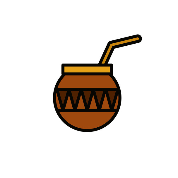 mate tea icon, vector illustration - Вектор,изображение