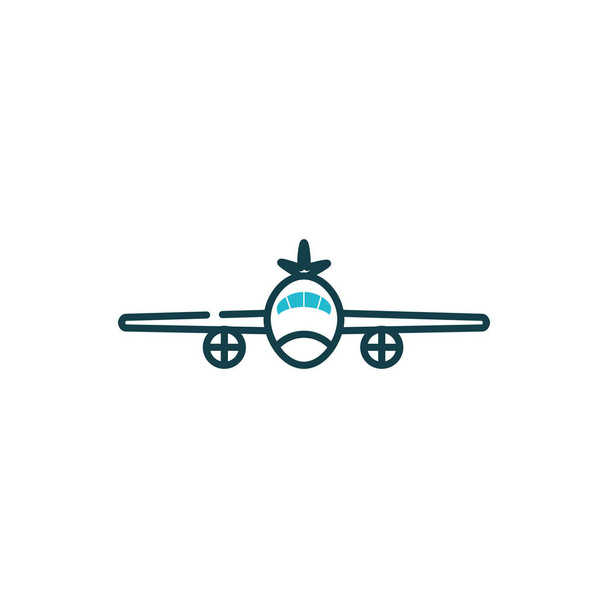 孤立した航空機のアイコンベクトルデザイン - ベクター画像