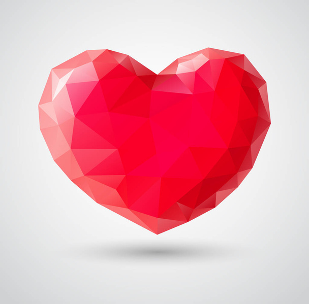 Shiny heart gem symbol - Vektor, obrázek