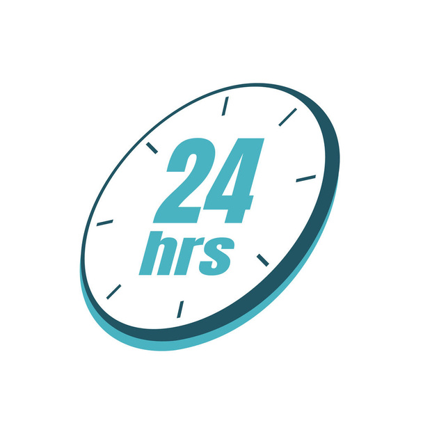 24 horas de servicio logo diseño vector icono día y noche todo el día se
 - Vector, Imagen