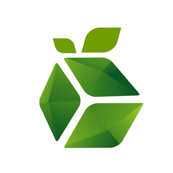 οικολογικό πράσινο εικονίδιο συσκευασίας σχεδιασμό λογότυπο διάνυσμα σύμβολο illu - Διάνυσμα, εικόνα