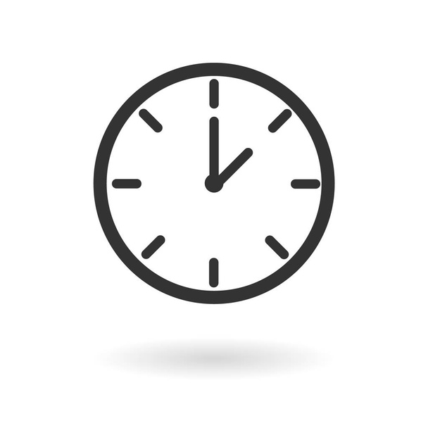 Clock and watch vector icon on white background. Flat vector clock and watch icon symbol sign from modern tools and utensils. Collection for mobile concept and - Vetor, Imagem