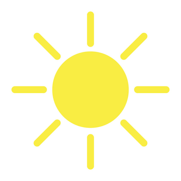 Іконка сонця. Модний векторний літній символ для дизайну веб-сайту, веб-кнопка, мобільний додаток. значок сонця
 - Вектор, зображення