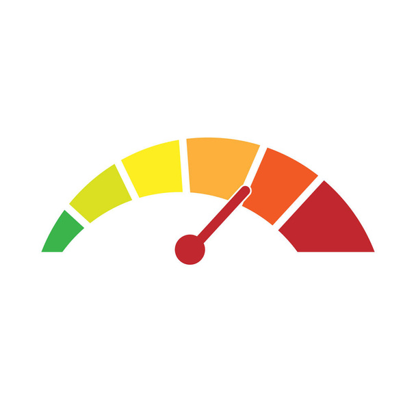 Business credit score vector speedometer. Customer satisfaction indicators with poor and good levels. Credit score poor and good rating illustration vector - Vecteur, image