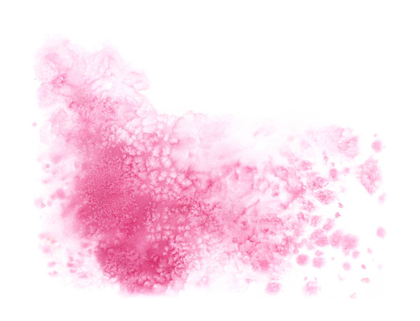 Aquarell-Textur mit Salzmarken. handbemalter Hintergrund in pastellrosa Farbe. bunte Wäsche mit verschwommenen Wolken für Text, Schriftzüge, Karten - Foto, Bild