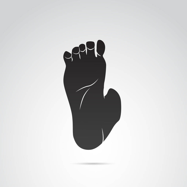 中立的な背景に人間の足のベクトルアイコン. - ベクター画像