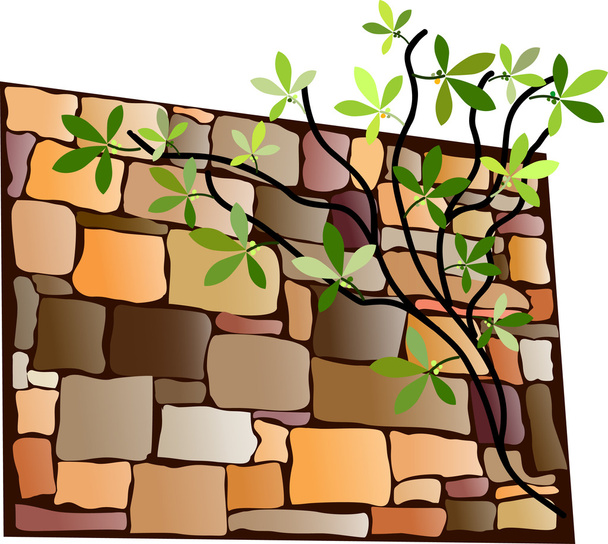 石垣の背景 - ベクター画像