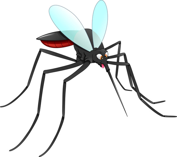 κινουμένων σχεδίων κουνουπιών σε λευκό φόντο - Διάνυσμα, εικόνα