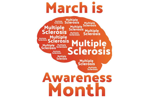 March is Multiple Sclerosis Awareness Month. Template for background, banner, card, poster with text inscription. Vector EPS10 illustration. . - ベクター画像
