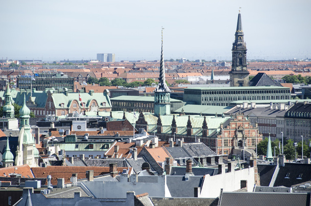 Kopenhag, Danimarka çatıların üzerinde göster - Fotoğraf, Görsel