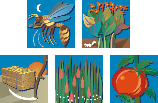 Spring icons - Vector, Image