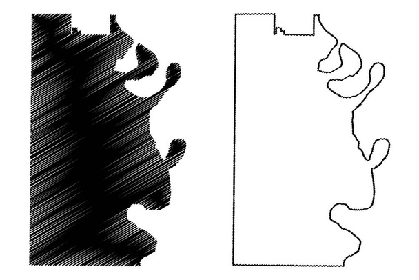 Condado de Chicot, Arkansas (U.S. County, United States of America, USA, U.S., US) mapa vector illustration, scribble sketch Mapa de Chicot
 - Vector, imagen