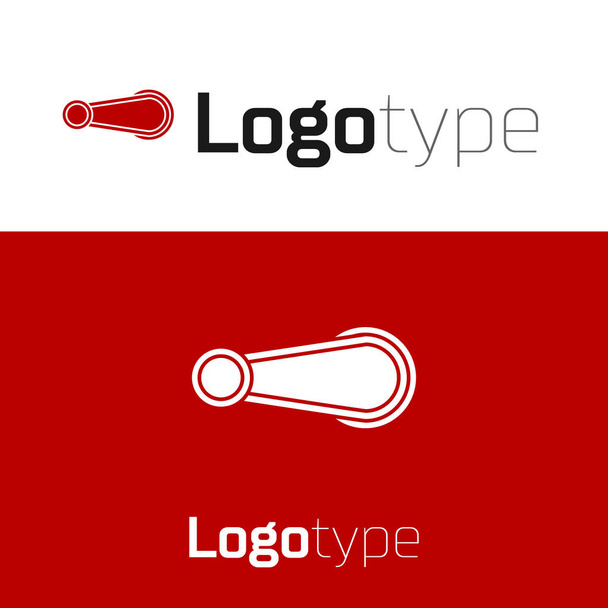 rotes Türgriff-Symbol isoliert auf weißem Hintergrund. Logo Design Template-Element. Vektorillustration - Vektor, Bild