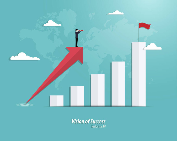 Gráfico de negocios éxito
 - Vector, Imagen