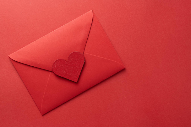 valentines day love letter Flat lay background - Foto, Imagen