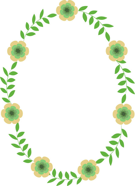 Floral frame on a white background - ベクター画像