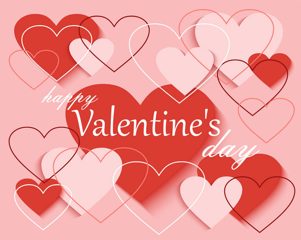 Happy Valentine's days greeting cards - Vector, afbeelding