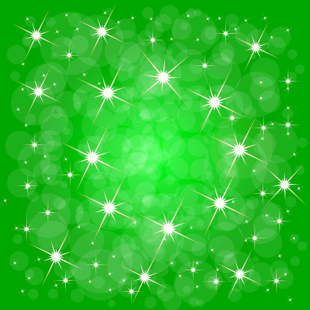 Fond vert de Noël avec des étoiles
 - Vecteur, image