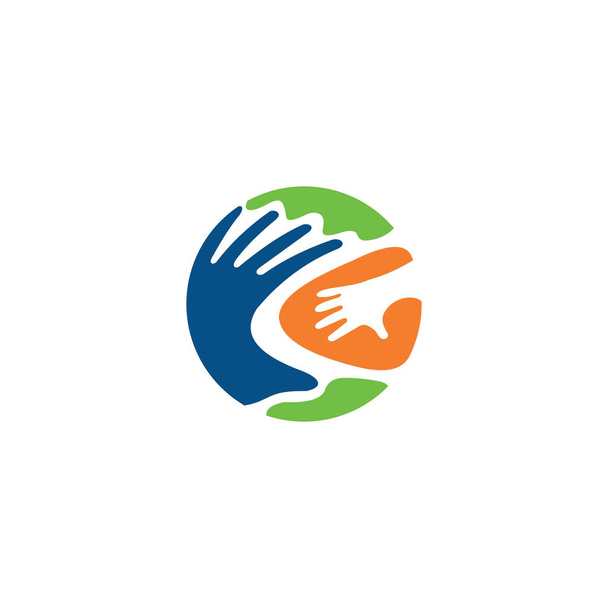 Charity Hand Logo Vector Design template - Vector, Image